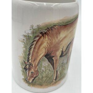Vintage 1983 Enesco Horse & Foal Ceramic Mug